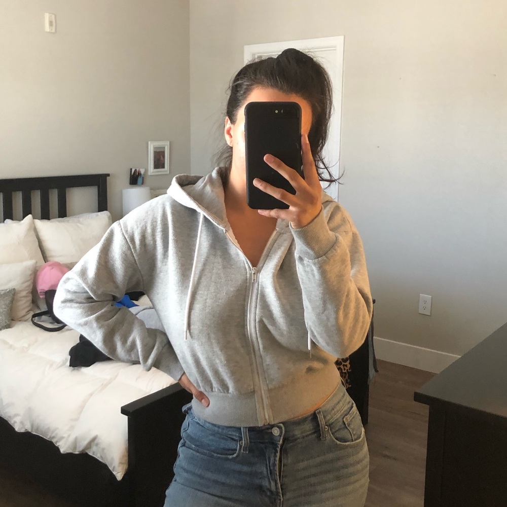 Cropped Zip Up